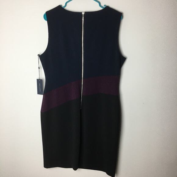 Tommy Hilfiger Colorblock Scuba Crepe Sheath Dress - Picture 3 of 8